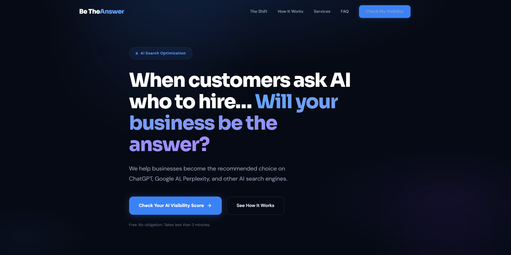 Screenshot of Be The Answer