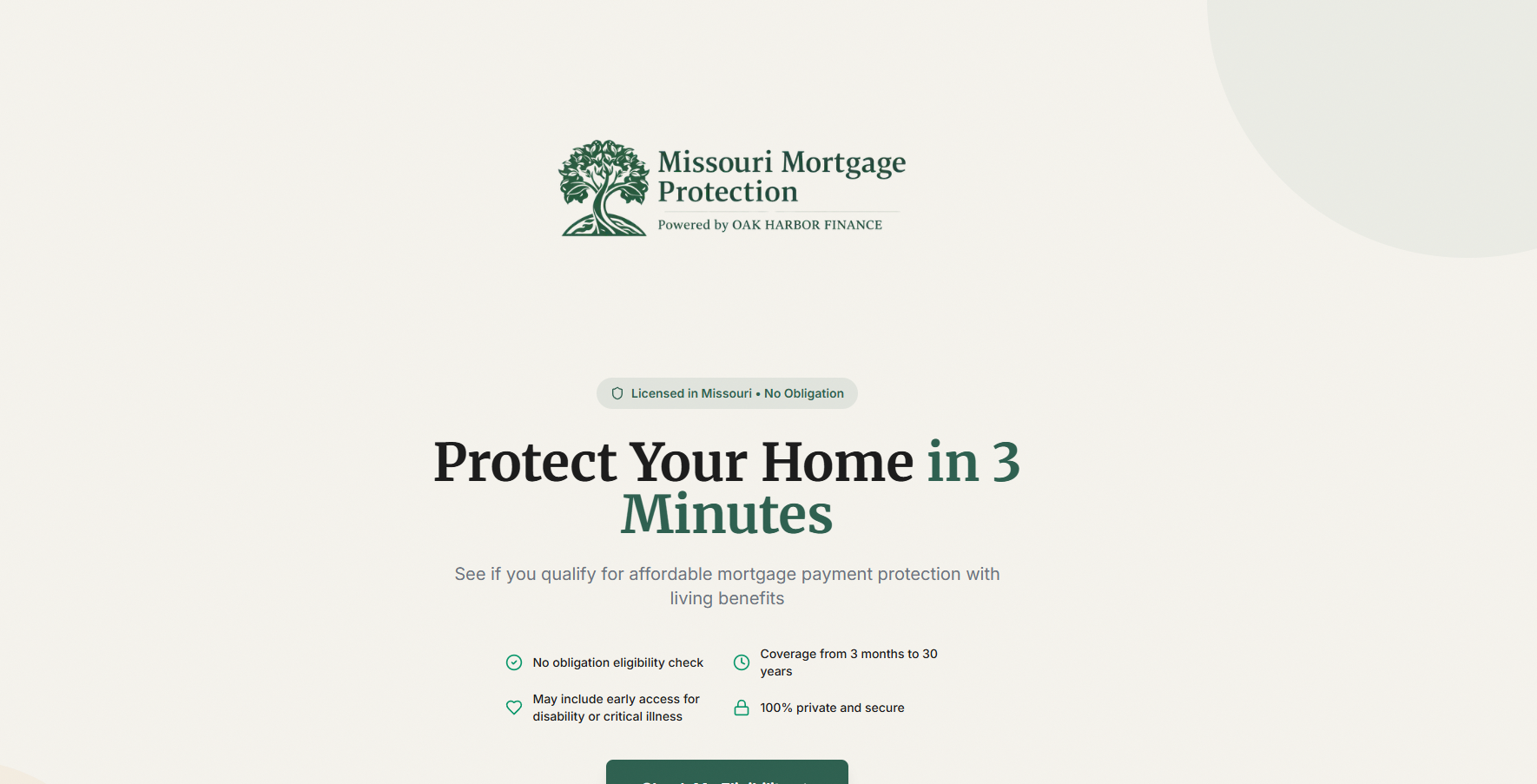 Screenshot of Missouri Mortgage Protection
