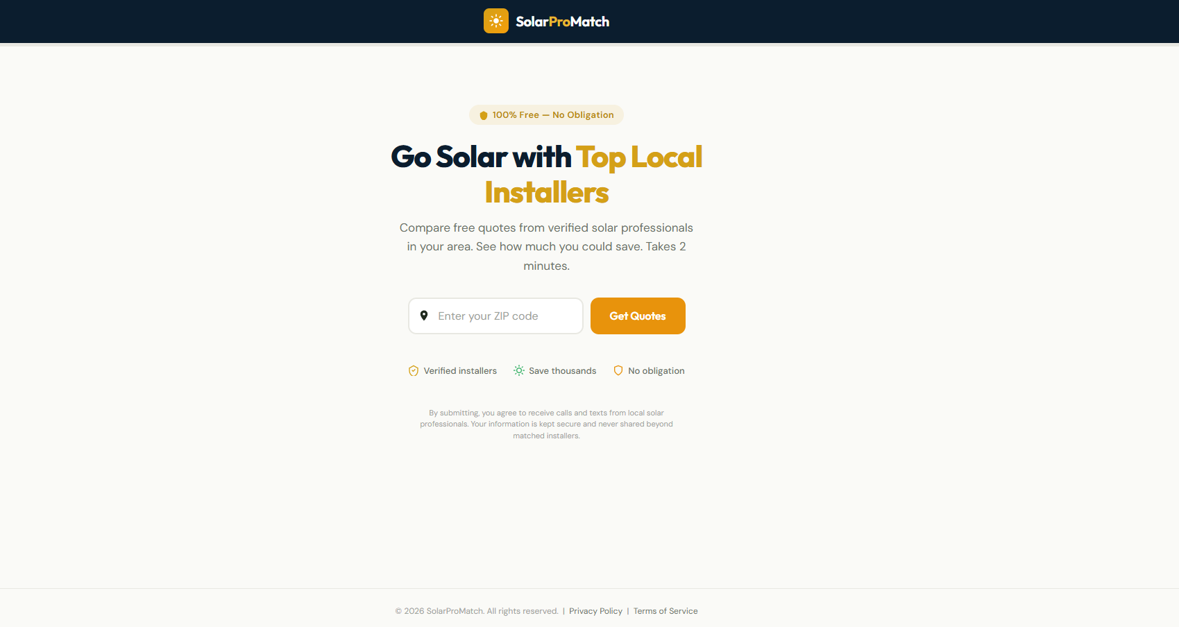 Screenshot of SolarProMatch